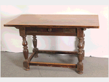 Antico tavolo emiliano epoca xix in castagno , tav